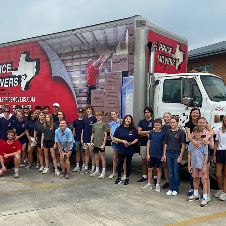 Half Price Movers helping Snack Pak Team Photo